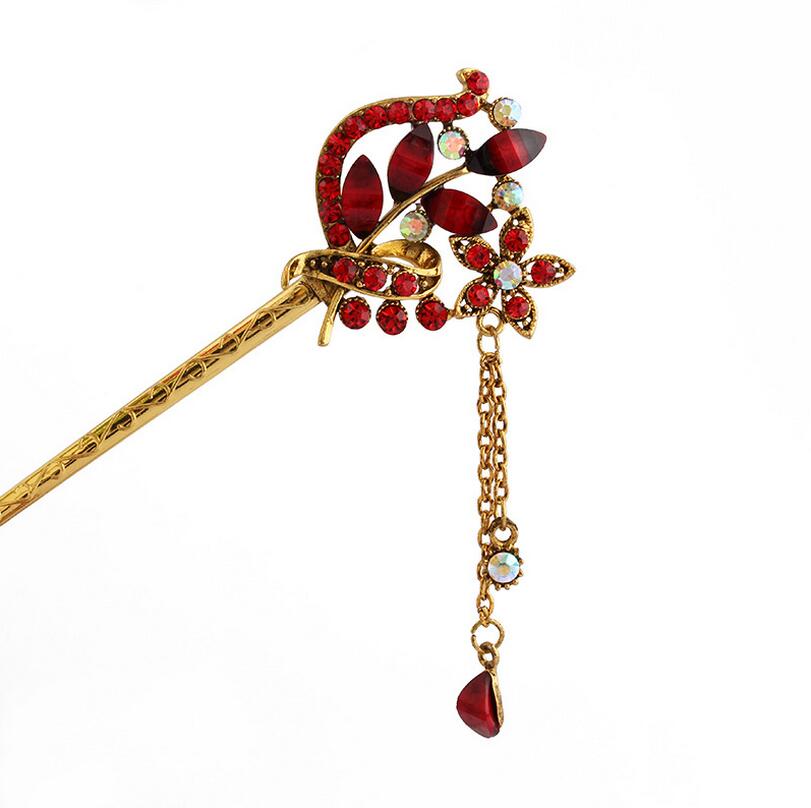 Epecket DHL The new palace women's headdress hairpin tassel step shaker DAFZ030 Hair Jewelry Hairpins
