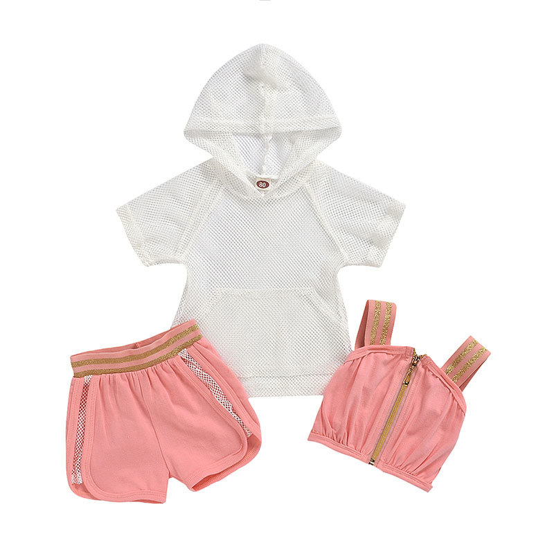2021 New Sports Toddler Girl Summer Set Fashion Kids Clothes Girls Sportswear Hooded Top+vest+shorts Children Clothing 1-4 Years Fq56, Pink
2021 New Sports Toddler Girl Summer Set Fashion Kids Clothes Girls Sportswear Hooded Top+vest+shorts Children Clothing 1-4 Years Fq56, Pink