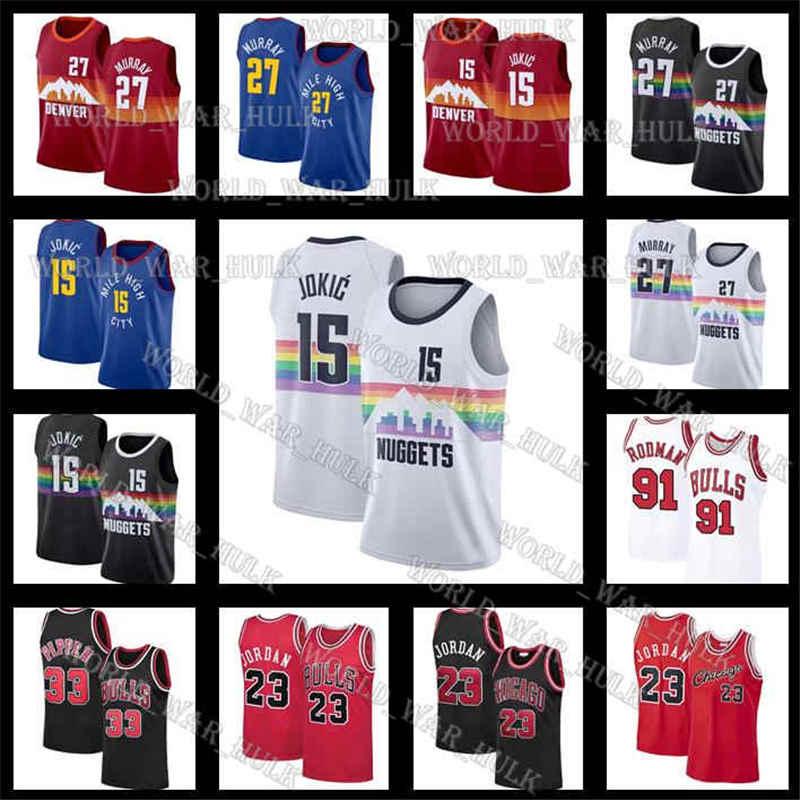 23 Michael MJ Jamal Murray Jokic 91 Dennis Rodman Nikola 33 Scottie Pippen Denver Nuggets Chicago Mens Bull Basketball Jerseys, Black;red
23 Michael MJ Jamal Murray Jokic 91 Dennis Rodman Nikola 33 Scottie Pippen Denver Nuggets Chicago Mens Bull Basketball Jerseys, Black;red
