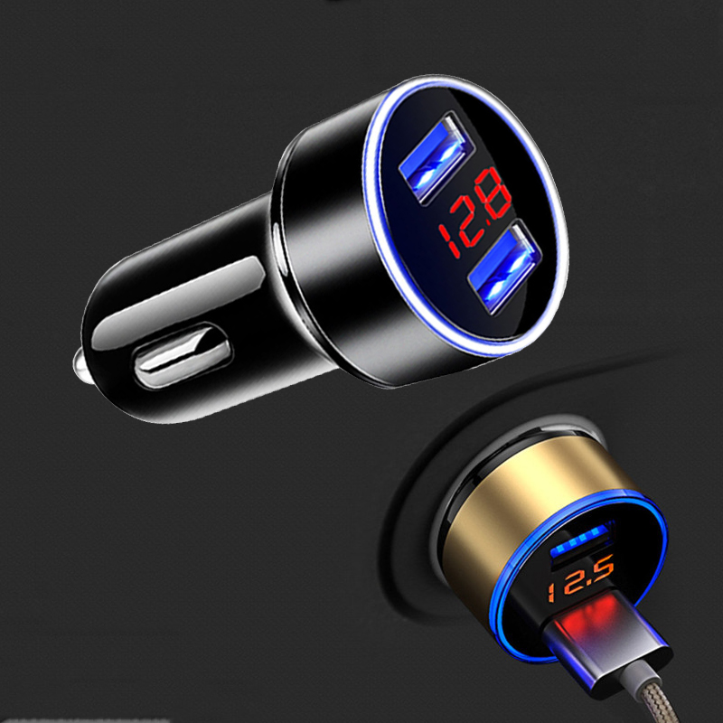 Cell Phone Chargers Car Charger For Cigarette Lighter Smart Phone USB Adapter Mobile Phone Charger Dual USB Digital Display Voltmeter Fast C
Cell Phone Chargers Car Charger For Cigarette Lighter Smart Phone USB Adapter Mobile Phone Charger Dual USB Digital Display Voltmeter Fast C