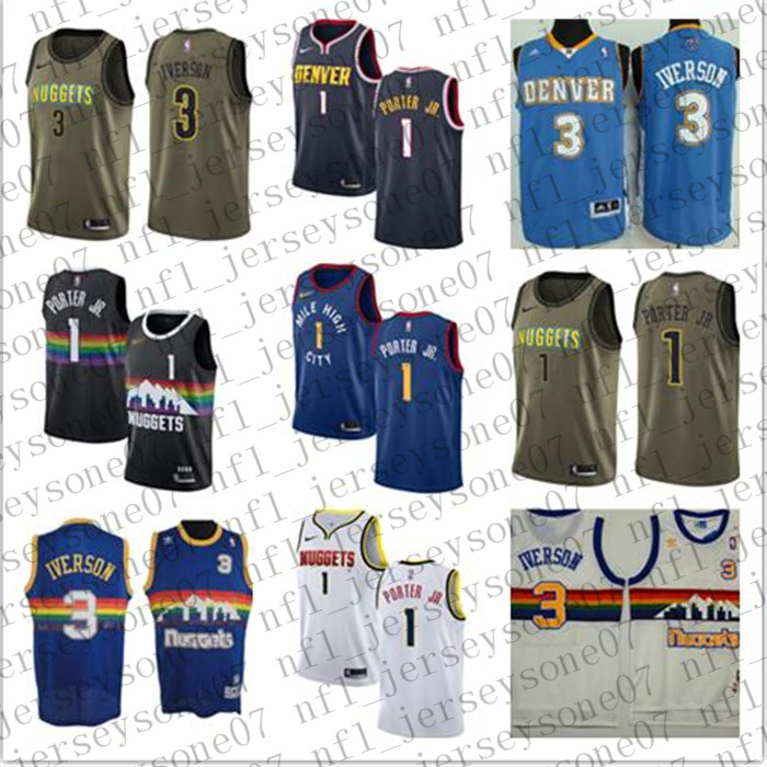 2022 Custom Nuggetss Mens women youth 1 Michael Porter 3 Allen Iverson Jr blue navy Throwback Basketball jersey Denver
2022 Custom Nuggetss Mens women youth 1 Michael Porter 3 Allen Iverson Jr blue navy Throwback Basketball jersey Denver