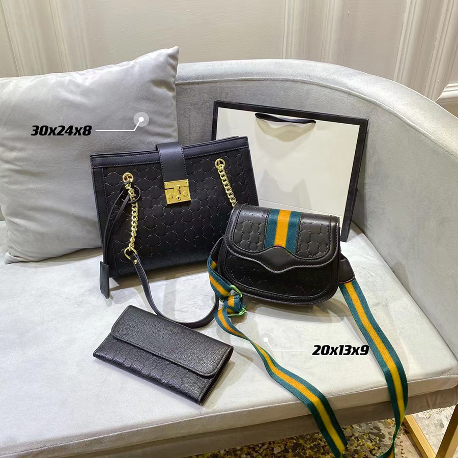 SELL WELL Fashion woman Shoulder Bags Three-piece Totes Handbag Genuine Leather Classic pattern Design Super Large Capacity High Quality Gifts 20, Dustbag
SELL WELL Fashion woman Shoulder Bags Three-piece Totes Handbag Genuine Leather Classic pattern Design Super Large Capacity High Quality Gifts 20, Dustbag