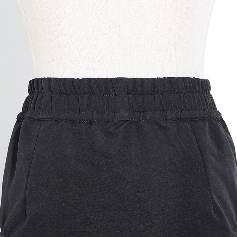 TWOTWINSTYLE Lace Up Bowknot Elastic High Waist Streetwear Skirts For Women Hollow Out Irregular Hem Skirt Female 210306