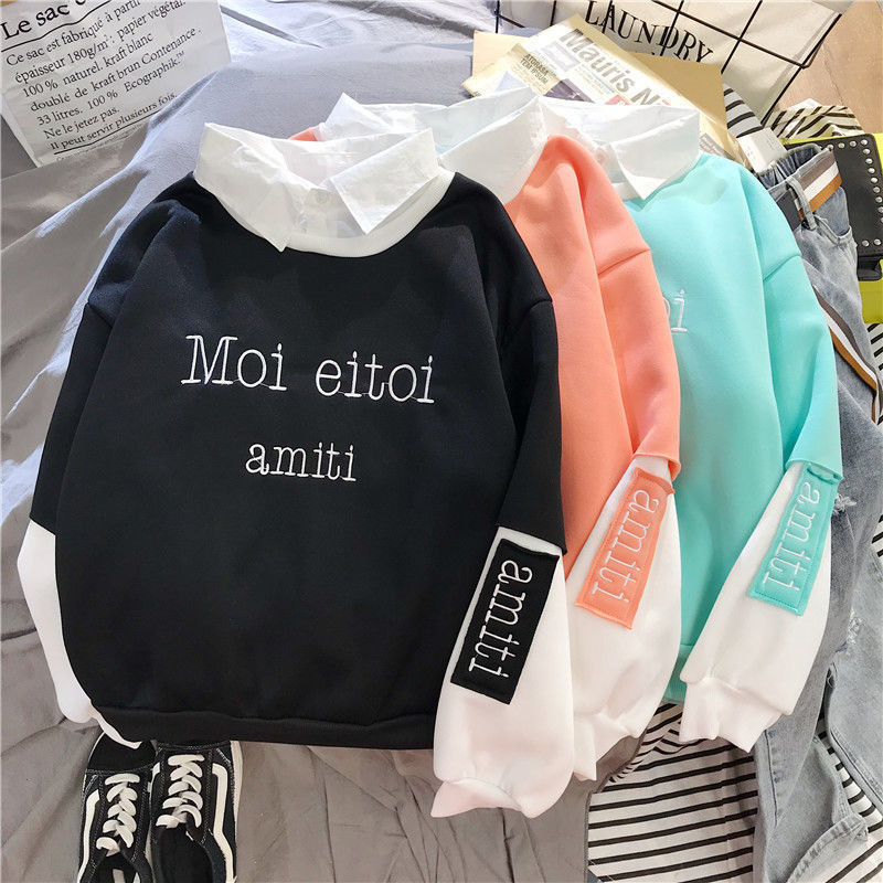 kawaii harajuku oversize hoodies winter clothes streetwear women korean style long sleeve clothes women Casual Pullovers tops 201216