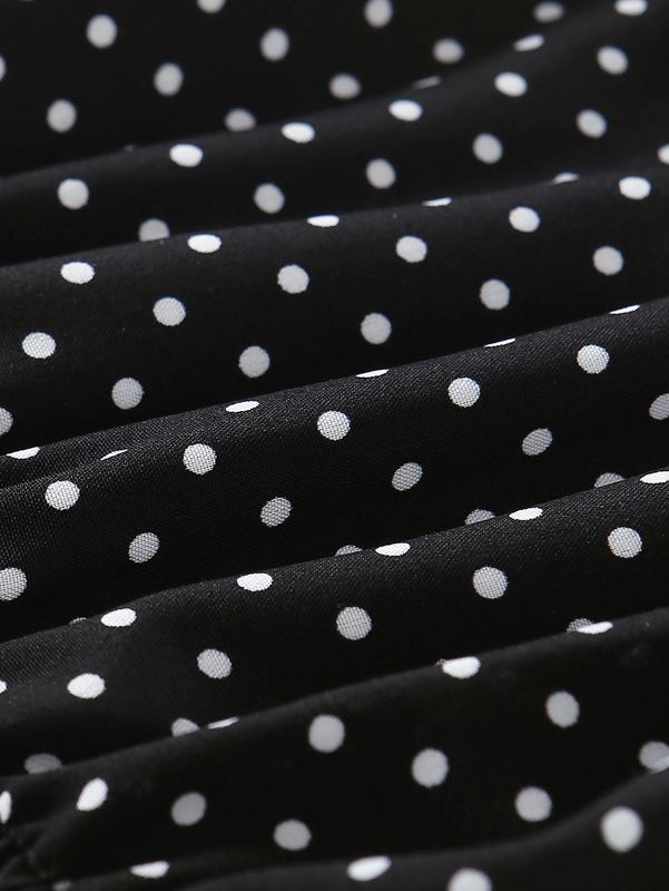 Girls Polka Dot Frill Trim Layered Dress SHE