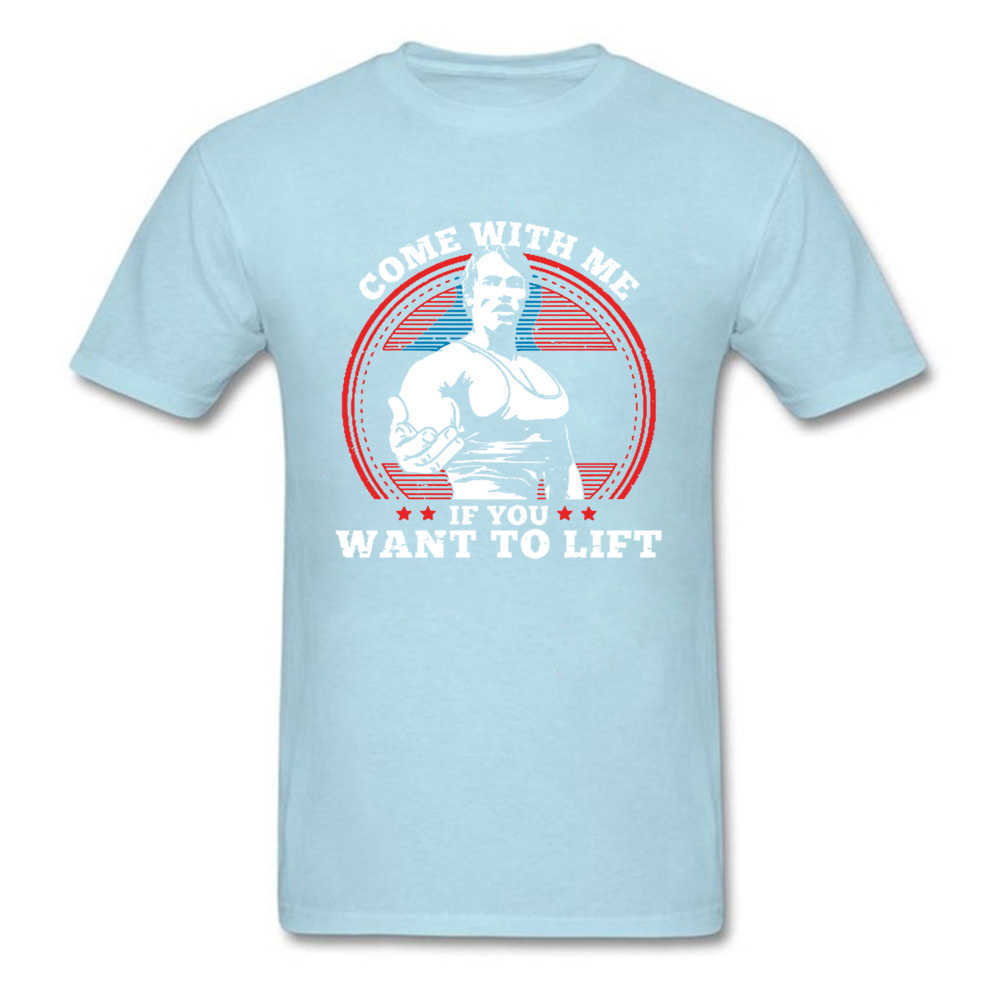 Retro Character T-shirt For Men 100% Cotton Mens Tshirt Arnold Schwarzenegger Tops Come With Me If You Want To Lift Tees Fitness 210629