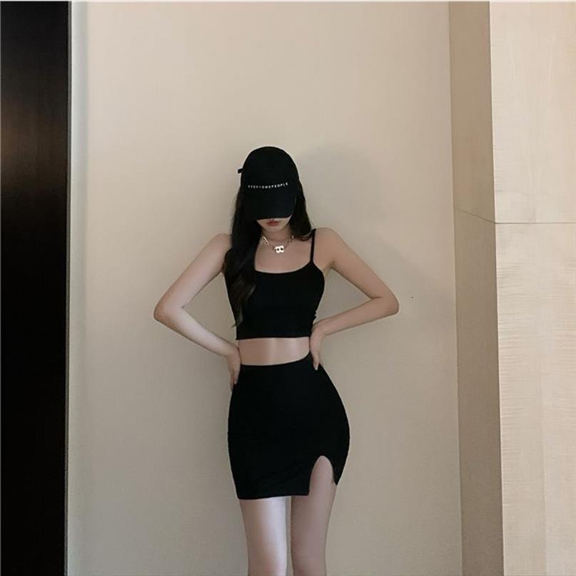 black shorts sets camisole women tracksuits tight dress slit skirt two piece set summer split bareback solid 2, Gray
black shorts sets camisole women tracksuits tight dress slit skirt two piece set summer split bareback solid 2, Gray