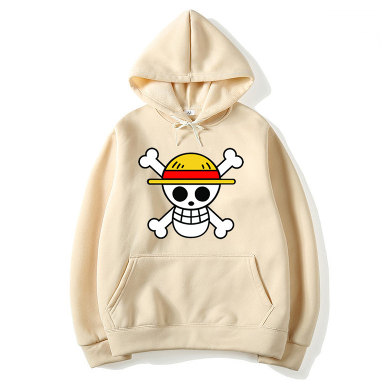 Men's Anime One Piece Luffy Fleece Hoodie Women Winter Manga Sweatshirts Boy Girl Clothes,Drop Ship LJ201222