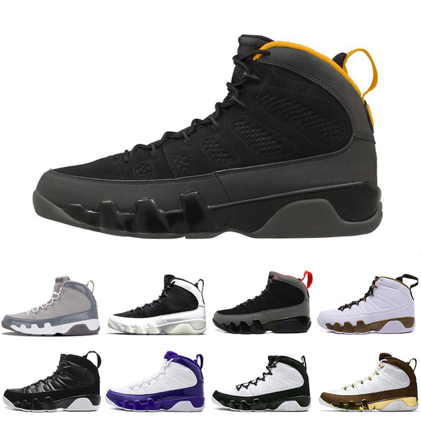 University Gold Jumpmans 9 Mens Basketball Shoes Reflective Racer Blue 9s Bred UNC OG Gym Red Citrus Men sports sneakers 7-13, Box fees etc
University Gold Jumpmans 9 Mens Basketball Shoes Reflective Racer Blue 9s Bred UNC OG Gym Red Citrus Men sports sneakers 7-13, Box fees etc