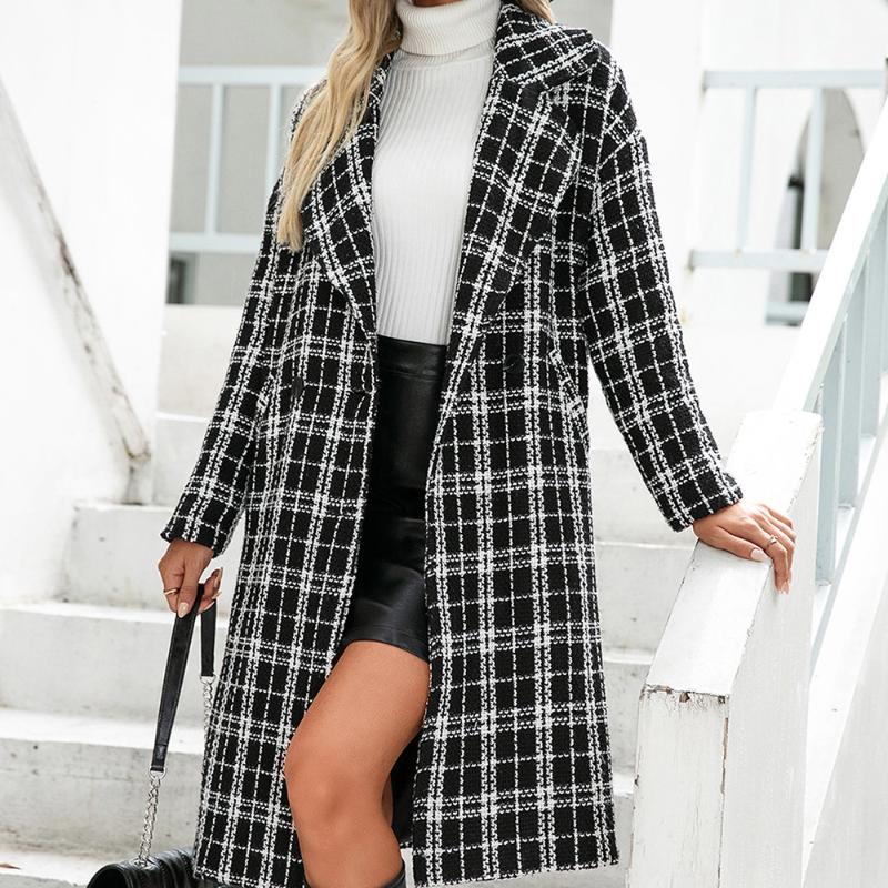 Women' Suits & Blazers 2021 Temperament Blazer Jacket Double-breasted Long Tweed Houndstooth Trench Coat Women En*, Black
Women' Suits & Blazers 2021 Temperament Blazer Jacket Double-breasted Long Tweed Houndstooth Trench Coat Women En*, Black