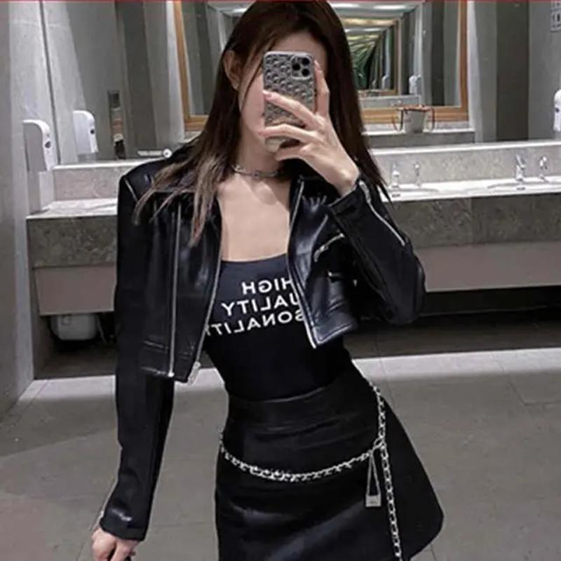Women' Tracksuits 2021 Leather Early Black Small Coat Short Skirt Two Piece Suit Set Body Sweat Outfits Shirts For Women Matching, Leather skirt piece
Women' Tracksuits 2021 Leather Early Black Small Coat Short Skirt Two Piece Suit Set Body Sweat Outfits Shirts For Women Matching, Leather skirt piece
