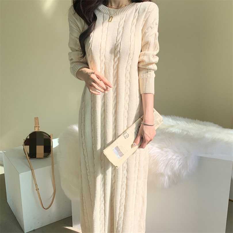 Autumn Sweater Women Dress Winter Long sleeve Knitted Dresses loose Maxi Oversize Knitting Vestido 211110, Black
Autumn Sweater Women Dress Winter Long sleeve Knitted Dresses loose Maxi Oversize Knitting Vestido 211110, Black