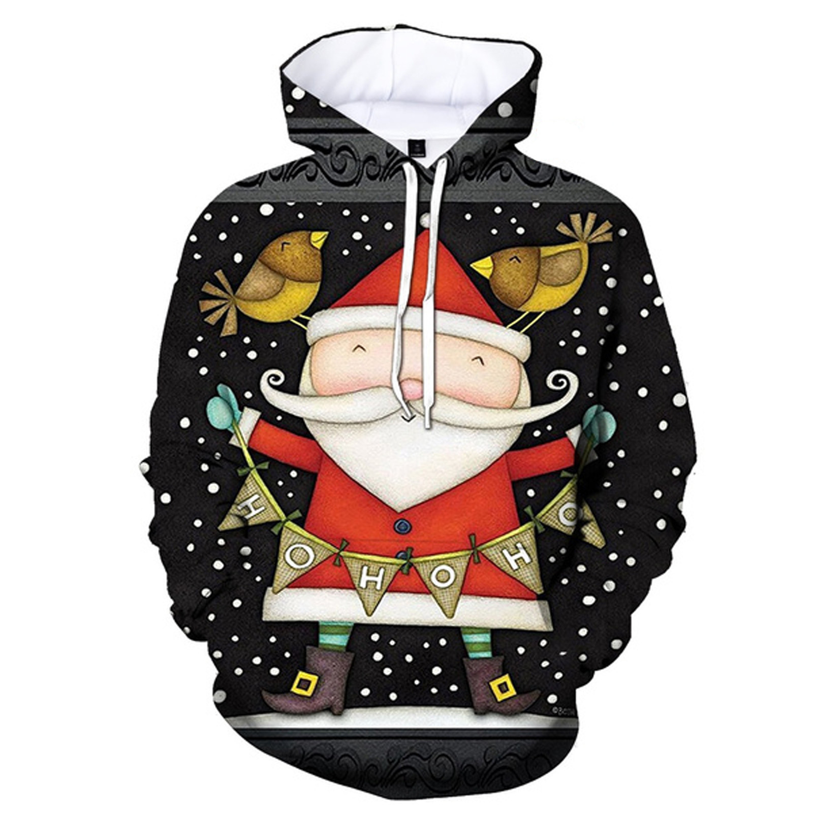 40# Women Men Sweatshirt Unisex Couples 3d Christmas Print Hoodies Tops Shirt Oversized Winter Pullover Sweatshirts Para Mujer 201102
