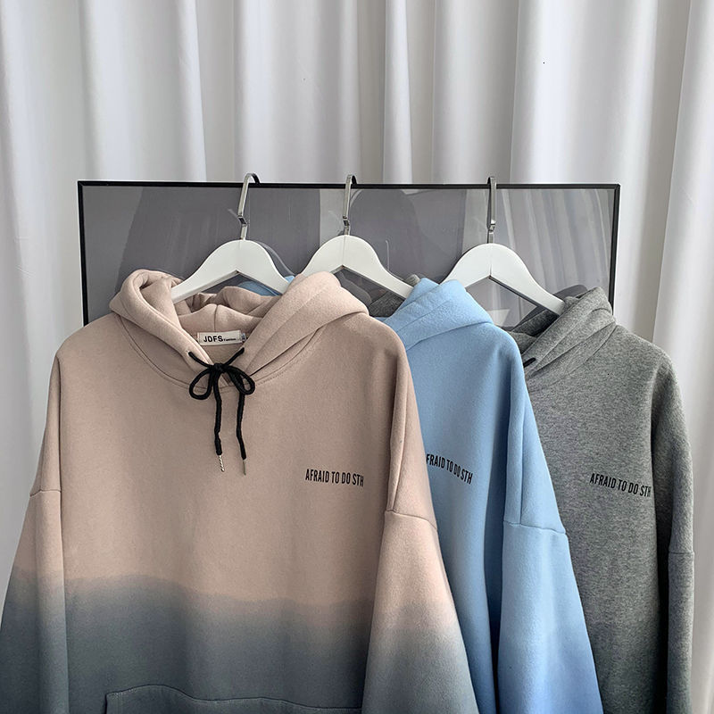 Privathinker Gradients Korean Men Hoodies Autumn Men's Hooded Sweatshirts Fashion Man Streetwear Casual Pullovers 201020