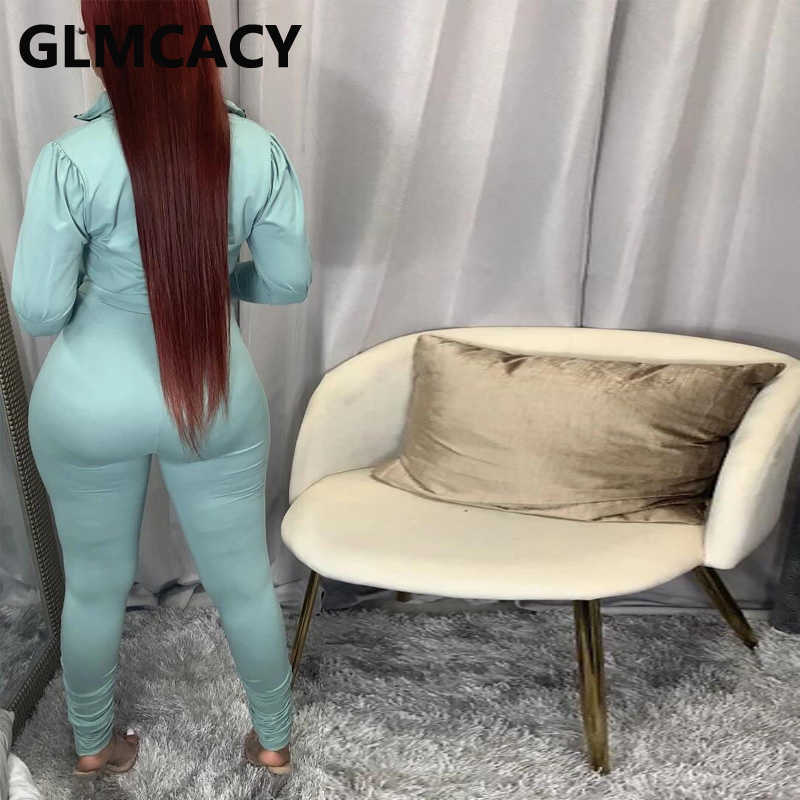Women Two Piece Solid Tracksuits Long Sleeve Zipper Jacket & Drawstring Pants Set 210702