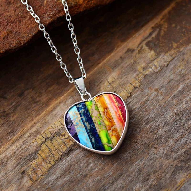 Lovely Natural Stone Heart Pendant Chakra Necklaces Unique Fashion Gems Jewelry Bijoux Wholesale Dropshipping
Lovely Natural Stone Heart Pendant Chakra Necklaces Unique Fashion Gems Jewelry Bijoux Wholesale Dropshipping