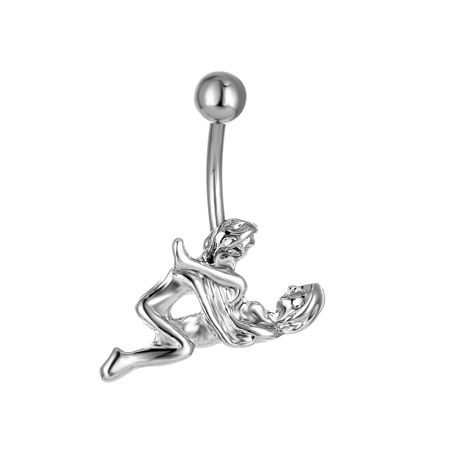 D0197 Belly Navel Stud Sexy Style Silver Color