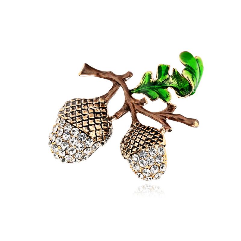 Pins, Brooches European And American Fashion Creative Pine Nut Brooch Plant Crystal Suit Sweater Pin Accessories
Pins, Brooches European And American Fashion Creative Pine Nut Brooch Plant Crystal Suit Sweater Pin Accessories