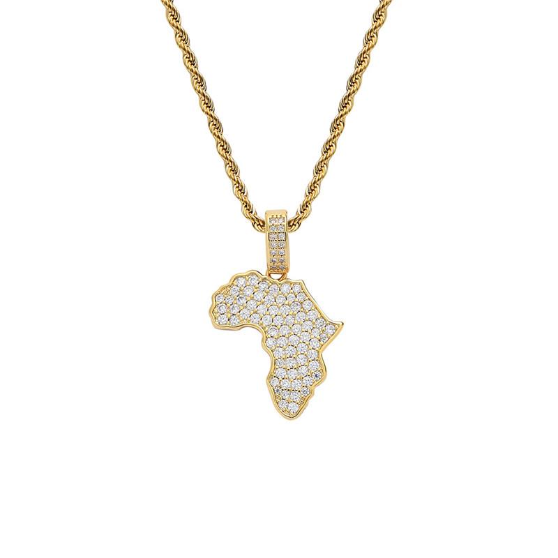 Pendant Necklaces Full Zircon Africa Map Charm Hip Hop Jewelry African Necklace For Women Mens Iced Out Party
Pendant Necklaces Full Zircon Africa Map Charm Hip Hop Jewelry African Necklace For Women Mens Iced Out Party