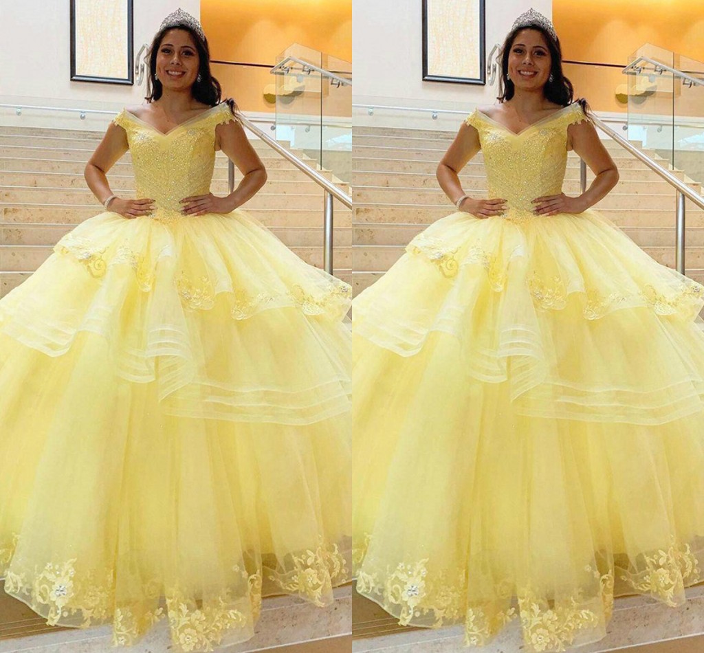 2022 Fashion Yellow Quinceanera Dresses Off Shoulder Ball Gown Prom Lace Tulle Pleated Applique Beaded Princess Tiered Sweet 16 Dress Formal, Dark navy
2022 Fashion Yellow Quinceanera Dresses Off Shoulder Ball Gown Prom Lace Tulle Pleated Applique Beaded Princess Tiered Sweet 16 Dress Formal, Dark navy