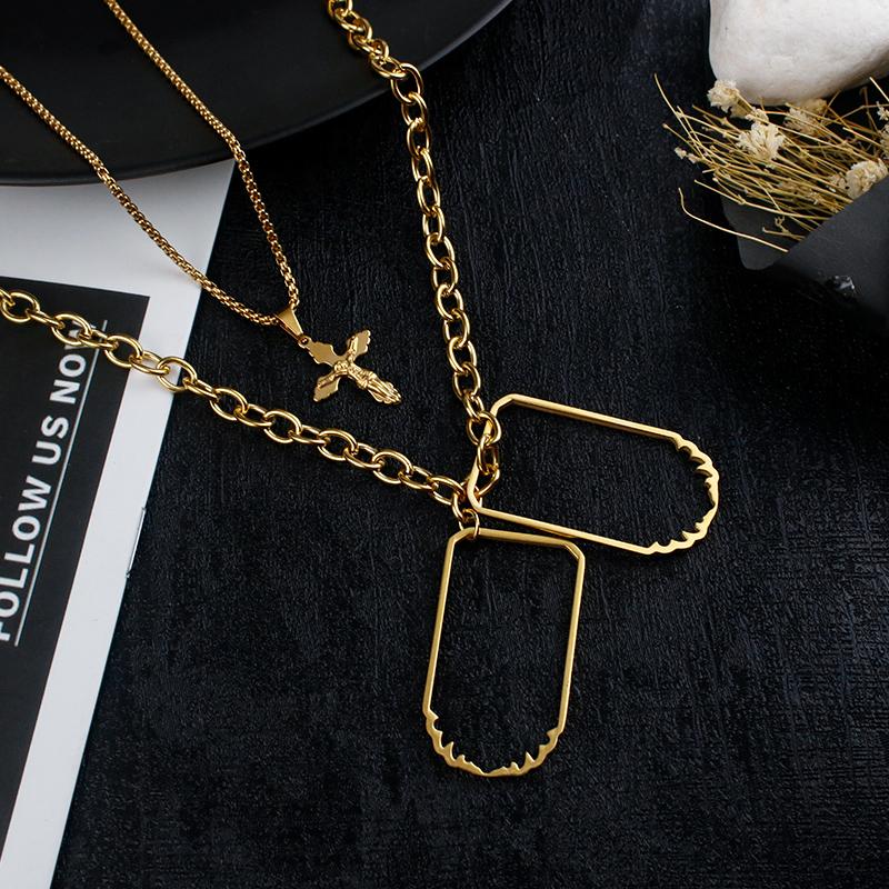 Pendant Necklaces Cross Necklace Christian Jesus Geometry Layered Stainless Steel Products Men Women Jewelry Worship Gifts
Pendant Necklaces Cross Necklace Christian Jesus Geometry Layered Stainless Steel Products Men Women Jewelry Worship Gifts