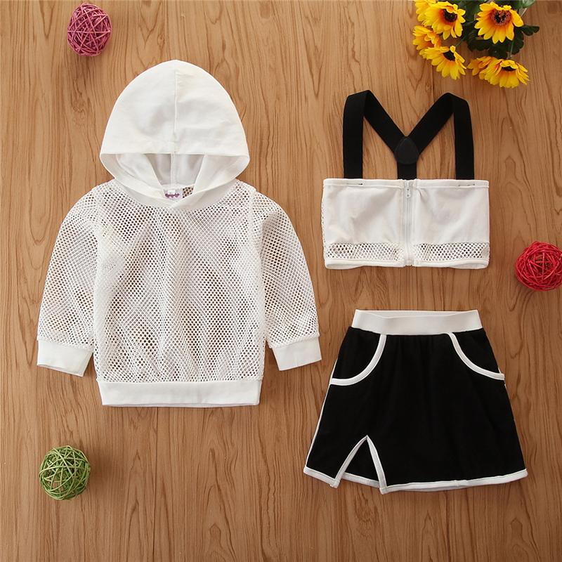 Clothing Sets 2-6Years Kids Baby Girl Outfits Autumn Spring Tracksuits 3Pcs Active Sling Tank Crop Tops+Mesh Hoodies+Mini Skirt, White
Clothing Sets 2-6Years Kids Baby Girl Outfits Autumn Spring Tracksuits 3Pcs Active Sling Tank Crop Tops+Mesh Hoodies+Mini Skirt, White