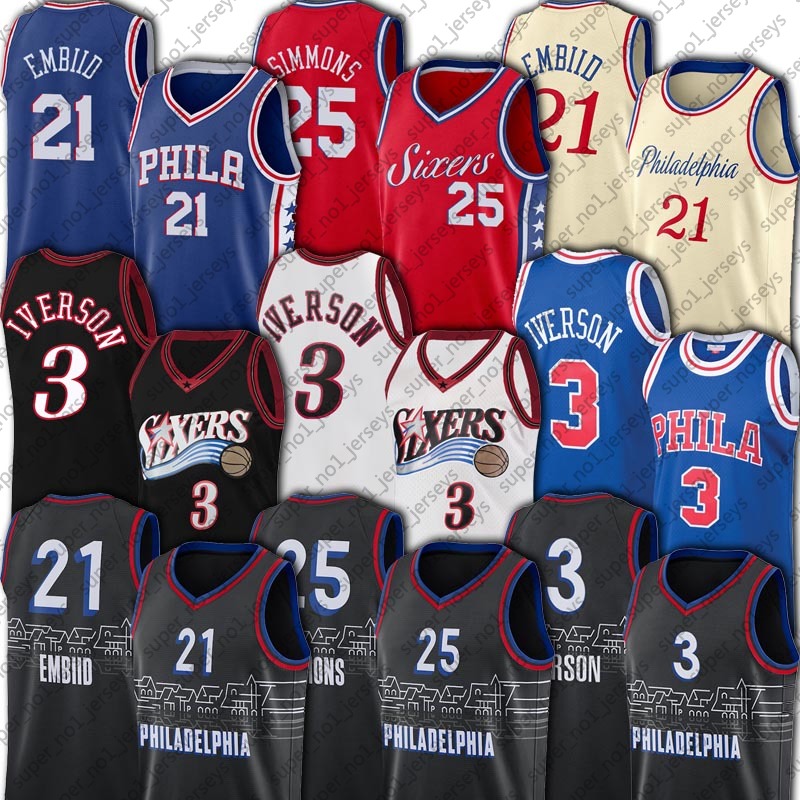 Joel 21 Embiid Jersey Philadelphia76ersJersey Ben 25 Simmons Jersey Allen 3 Iverson Basketball Jerseys Basketball Uniform sadf, Black;red
Joel 21 Embiid Jersey Philadelphia76ersJersey Ben 25 Simmons Jersey Allen 3 Iverson Basketball Jerseys Basketball Uniform sadf, Black;red