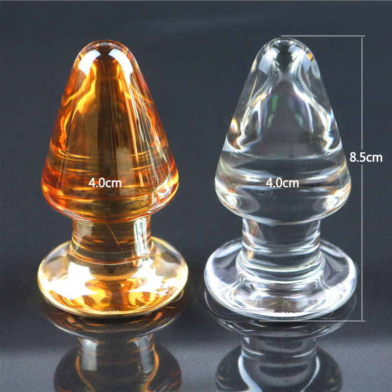 Anus masturbateur érotique 40mm verre sexe sexe adulte jouets pour femme hommes gay assoc appuyez sur stimulateur de dilator stimulateur