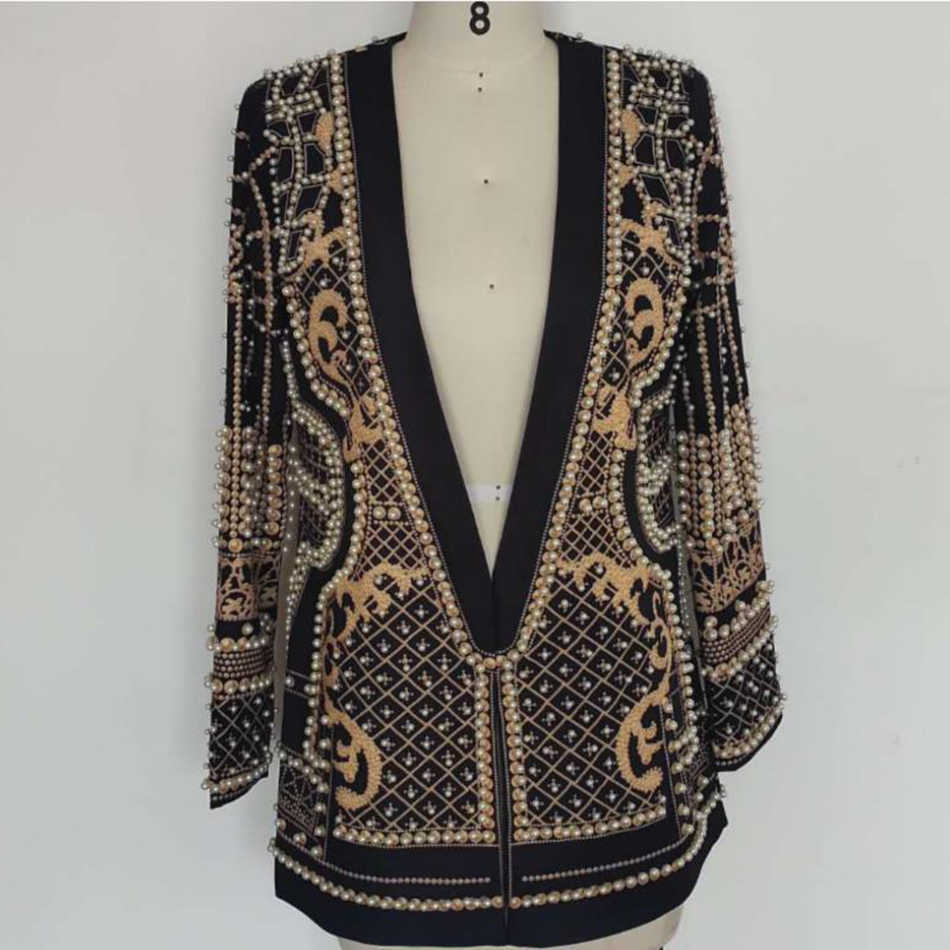 Women's Fashion Coat Long Sleeve V-neck Retro Black Summer Thin Chic Slim 210525