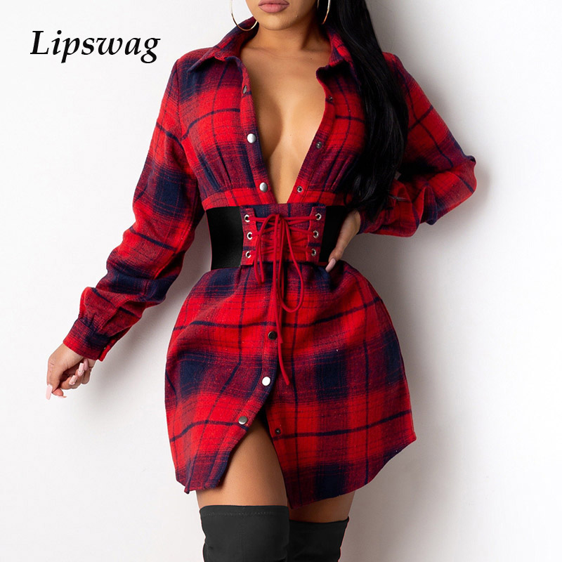 women casual turn-down collar button shirt dress autumn lace-up belt party dress 2021 spring plaid print office lady mini dresshigh quality, Black;gray
women casual turn-down collar button shirt dress autumn lace-up belt party dress 2021 spring plaid print office lady mini dresshigh quality, Black;gray