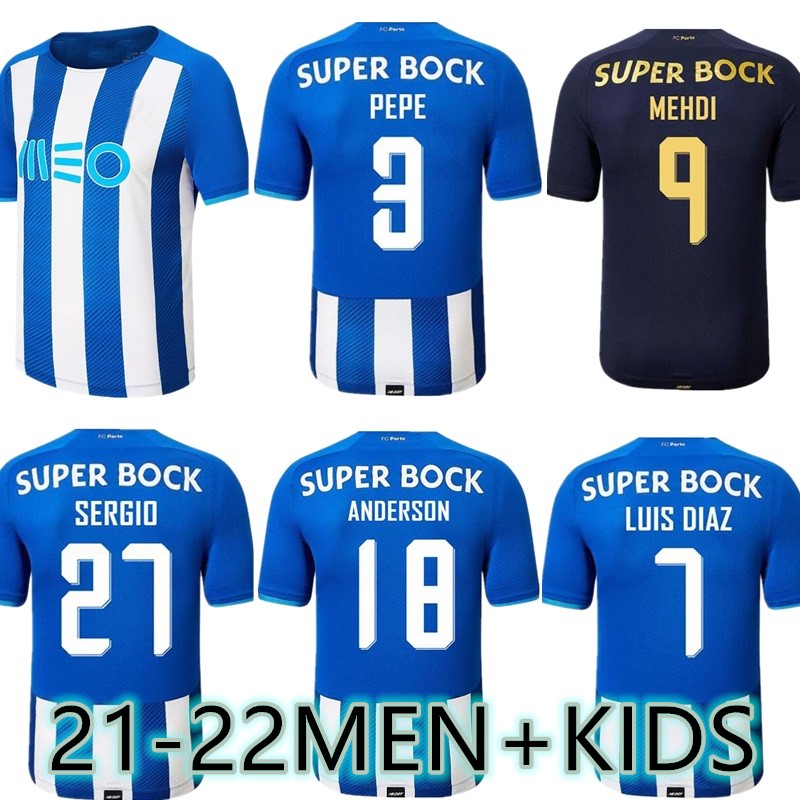 21/22 Oporto Soccer Jerseys Inicio 2021 2022 Sergio Oliveira Mehdi Moussa Luis Díaz Mateus Evanilson Pepe Cuarto Fútbol Camisa Otavio Men +kids Kit, Away
21/22 Oporto Soccer Jerseys Inicio 2021 2022 Sergio Oliveira Mehdi Moussa Luis Díaz Mateus Evanilson Pepe Cuarto Fútbol Camisa Otavio Men +kids Kit, Away