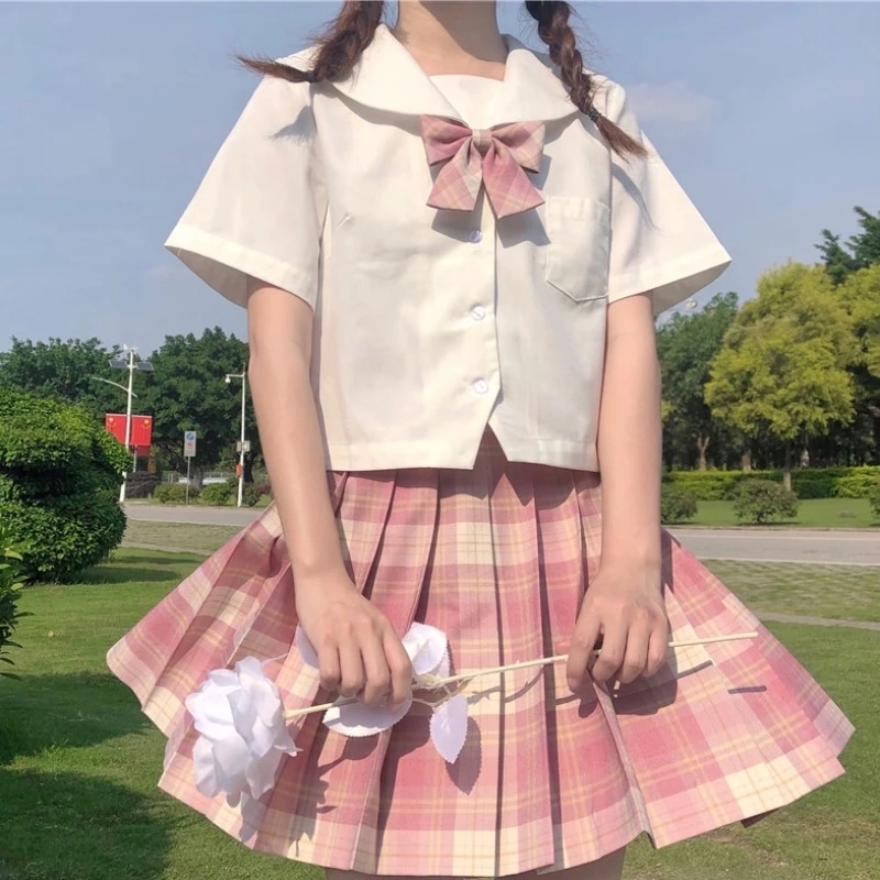 JMPRS Plaid Women Pleated Skirt Bow Knot Summer High Waist Preppy Girls Dance Mini Skirt Cute A Line Harajuku Sexy Japan Faldas 210306