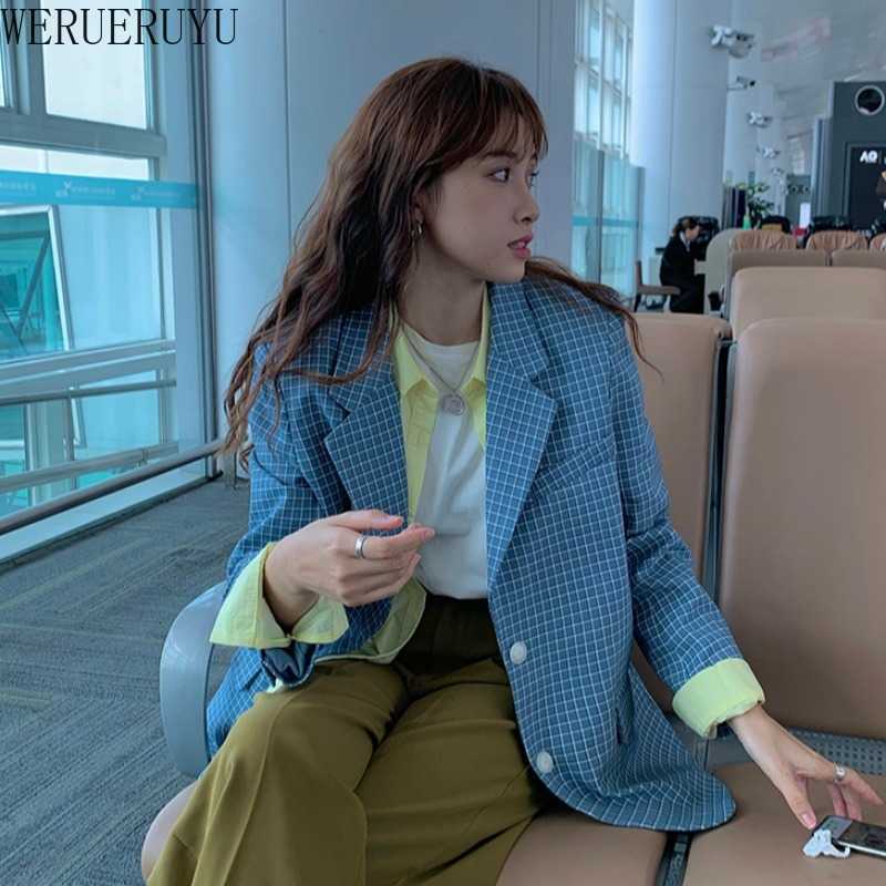WERUERUYU Spring Vintage Plaid Blazer For Women Tweed Women's Office Ladies Suits Coat Long Sleeve Casual Blazers Jackets 210608, Photo color
WERUERUYU Spring Vintage Plaid Blazer For Women Tweed Women's Office Ladies Suits Coat Long Sleeve Casual Blazers Jackets 210608, Photo color