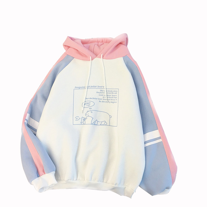 sweatshirt Autumn and Winter Furry and Thickened Sanitary hoody Women's Hoodies New Korean Edition Students'Loose Long Sleeve 201106