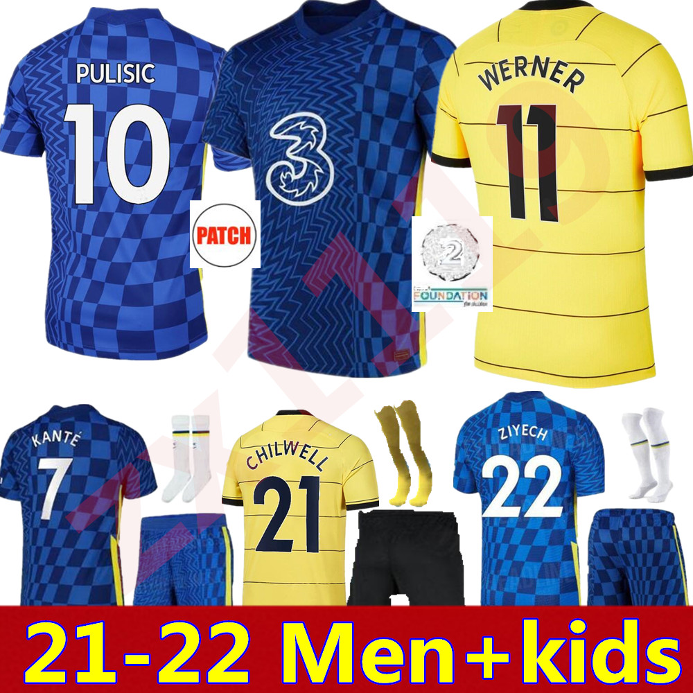 CFC soccer jersey PULISIC ZIYECH HAVERTZ KANTE WERNER ABRAHAM CHILWELL MOUNT JORGINHO 2021 2022 GIROUD football shirt 21 22 home away adult men + kids kit, Adult away+patch
CFC soccer jersey PULISIC ZIYECH HAVERTZ KANTE WERNER ABRAHAM CHILWELL MOUNT JORGINHO 2021 2022 GIROUD football shirt 21 22 home away adult men + kids kit, Adult away+patch