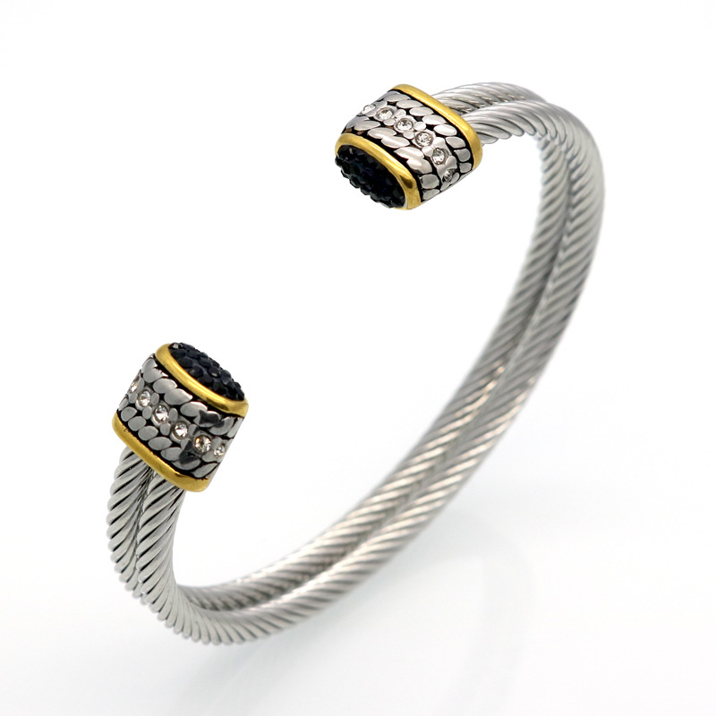2021 same bracelets double stainless steel wire bracelet men jewelry bracelets fashion diamond bracelet fashion womens opening bracelet, White
2021 same bracelets double stainless steel wire bracelet men jewelry bracelets fashion diamond bracelet fashion womens opening bracelet, White