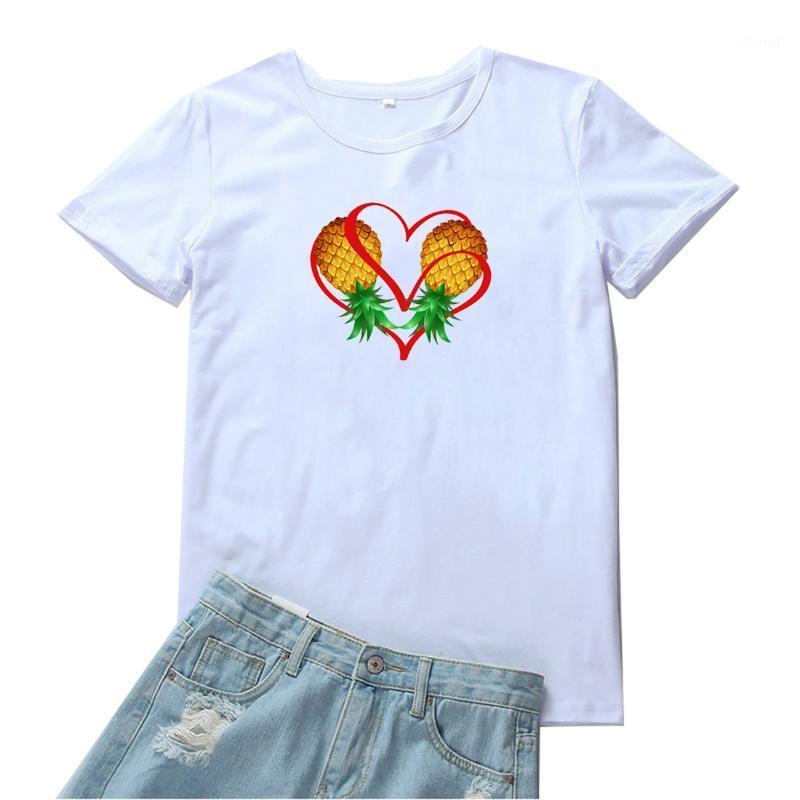 Women' T-Shirt Pineapple Heart Shape Tee Shirt Femme Fruits Pattern Women Cotton O-neck Tshirts Grunge Aesthetic Black Tees, Solid
Women' T-Shirt Pineapple Heart Shape Tee Shirt Femme Fruits Pattern Women Cotton O-neck Tshirts Grunge Aesthetic Black Tees, Solid