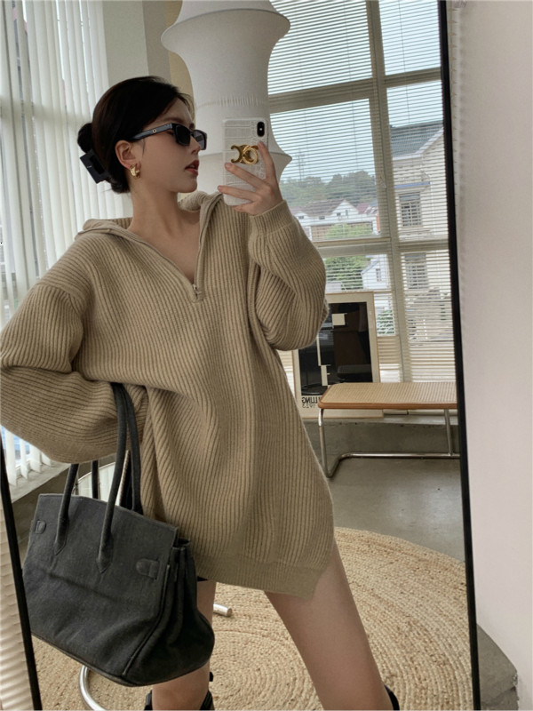 Women's Sweaters Female sweater with a turtleneck, long an elegant loose zipper HUZ5, 1# shoe box
Women's Sweaters Female sweater with a turtleneck, long an elegant loose zipper HUZ5, 1# shoe box