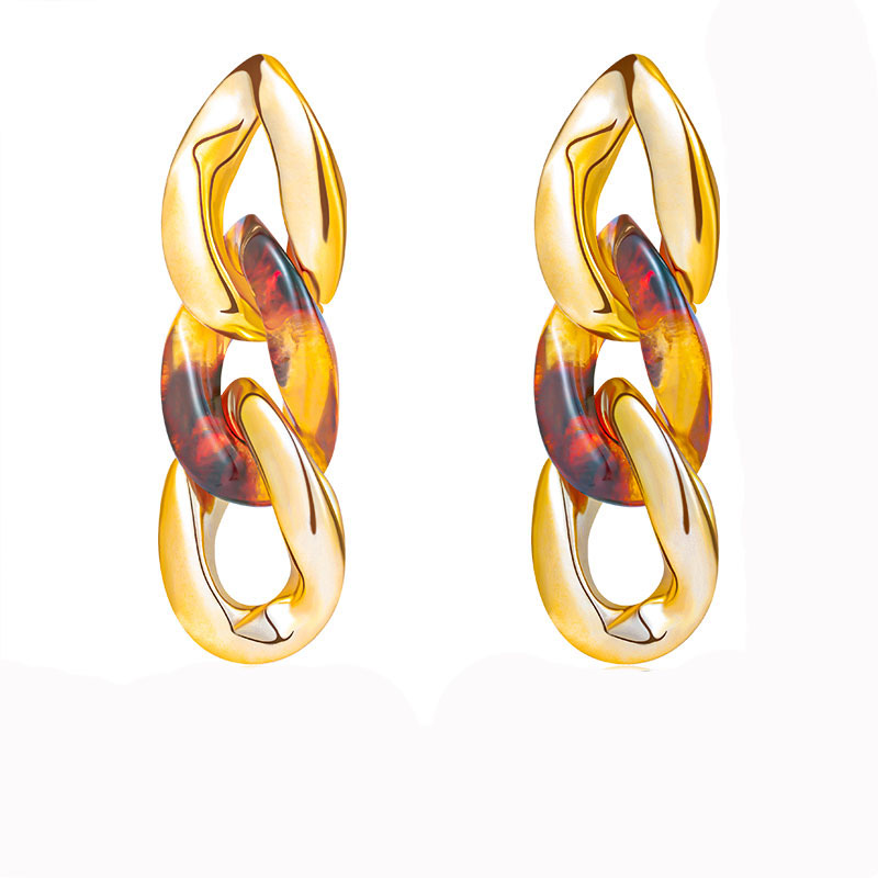 Trendy Korea Cuba Bright Gold Color Exaggerated Metal Buckle Chain Drop Earring Retro Punk Dangle Earrings Vintage Jewelry
Trendy Korea Cuba Bright Gold Color Exaggerated Metal Buckle Chain Drop Earring Retro Punk Dangle Earrings Vintage Jewelry