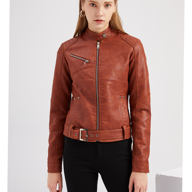 2021 Moto&biker Chic Back Letter Print Faux Leather Jacket Women Coat Slim Shape Stand Collar Zip-up Autumn New Solid Streetwear 9e24, Brown
2021 Moto&biker Chic Back Letter Print Faux Leather Jacket Women Coat Slim Shape Stand Collar Zip-up Autumn New Solid Streetwear 9e24, Brown