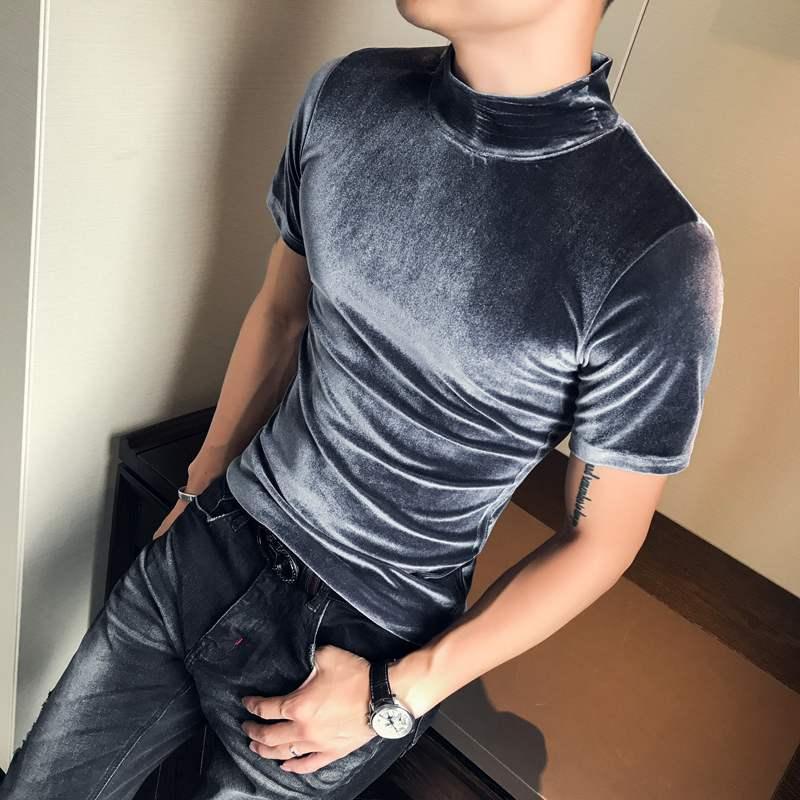 Men's T-Shirts Summer Korean-Style Solid Color T Shirt Velvet 2022 Trendy Tight Short-Sleeved Homme Slim Fit Tee, White;black
Men's T-Shirts Summer Korean-Style Solid Color T Shirt Velvet 2022 Trendy Tight Short-Sleeved Homme Slim Fit Tee, White;black