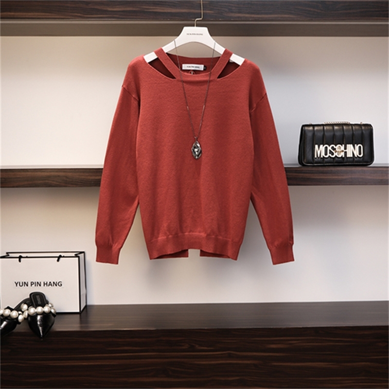 Plus Size 2 piece set for women New Summer Autumn Long Sleeve Knitted SweaterLeather Suspender mini Skirt Girls Set 5XL T200325