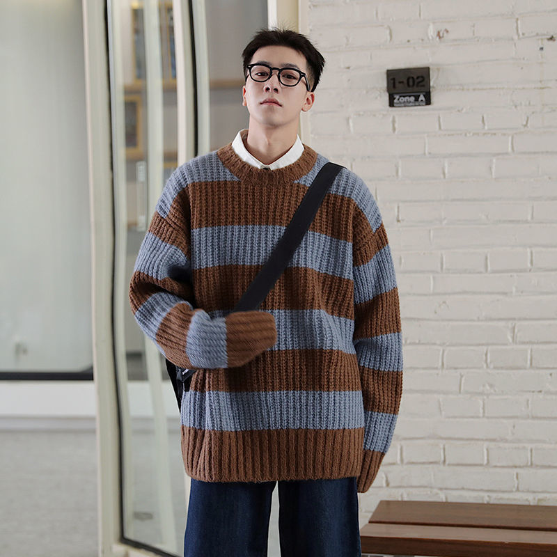 2021 New Winter Striped Sweater Men's Warm Fashion Casual O-neck Knitted Pullover Men Wild Loose Korean Knitting Sweaters Mens Clothes Zx1x, Green
2021 New Winter Striped Sweater Men's Warm Fashion Casual O-neck Knitted Pullover Men Wild Loose Korean Knitting Sweaters Mens Clothes Zx1x, Green