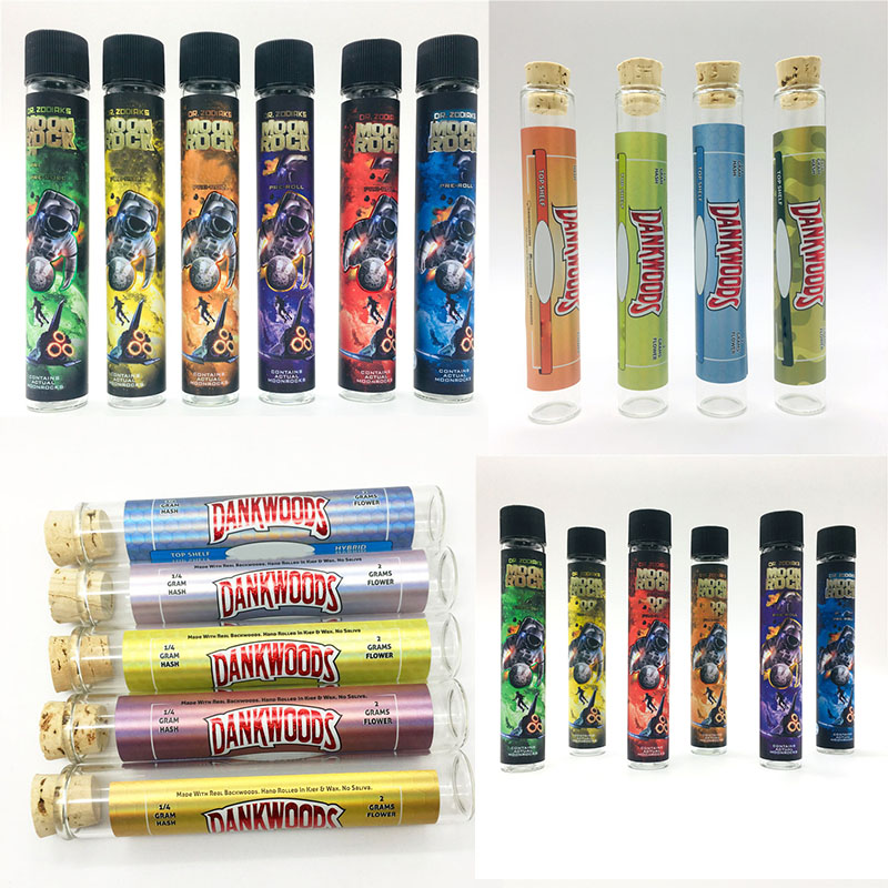 Moonrock Preroll Packaging Tube Dankwoods Glass Tubes Dry herb Packaging Glass Bottle Plastic Cap PRE ROLL JOINT Packaging120*21mm Stickers
Moonrock Preroll Packaging Tube Dankwoods Glass Tubes Dry herb Packaging Glass Bottle Plastic Cap PRE ROLL JOINT Packaging120*21mm Stickers
