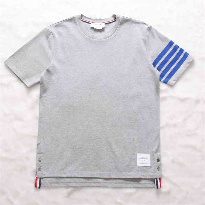 Summer new TB men and women lovers limited short sleeve color blue series slim round neck trendy T-shirt, Gray
Summer new TB men and women lovers limited short sleeve color blue series slim round neck trendy T-shirt, Gray