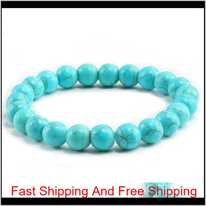 High Quality Blue White Green Red Natural Turquoises Stone Bracelet Homme Femme Charms 8Mm Men Strand Beads Yoga Bracelets Women I8Ceu Dvzbg
High Quality Blue White Green Red Natural Turquoises Stone Bracelet Homme Femme Charms 8Mm Men Strand Beads Yoga Bracelets Women I8Ceu Dvzbg