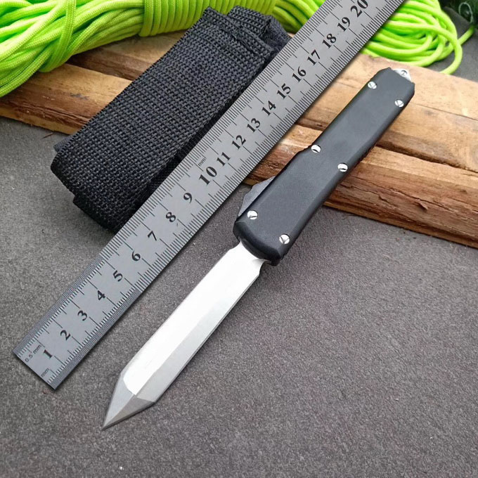 US Style UT85 Double Action Automatic Knife Out The Front D2 Blade Fast Open Tactical Outdoor Survival EDC Folding Camping Jungle 150-10 Fig
US Style UT85 Double Action Automatic Knife Out The Front D2 Blade Fast Open Tactical Outdoor Survival EDC Folding Camping Jungle 150-10 Fig
