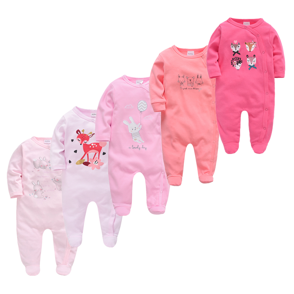 5pcs Boy Pijamas bebe fille Cotton Breathable Soft ropa bebe Newborn Sleepers Baby Pjiamas 210315