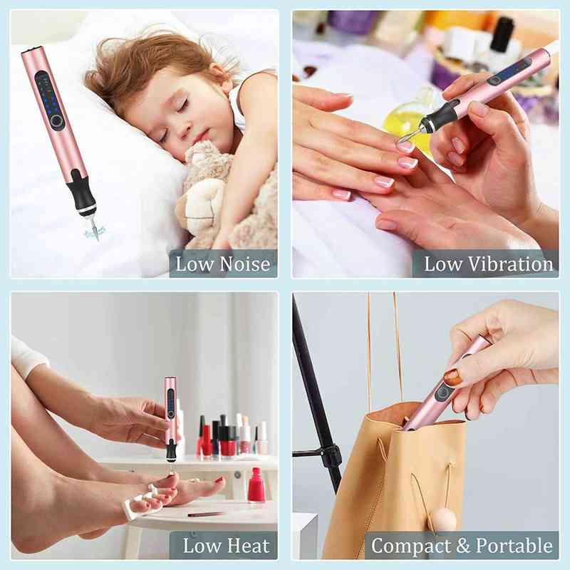 Electric Nail Drill Kit Wireless Drill Nails Aryclic Nail File Machine for Manicure Pedicure Professional Salon Nail Tool Kit 211231