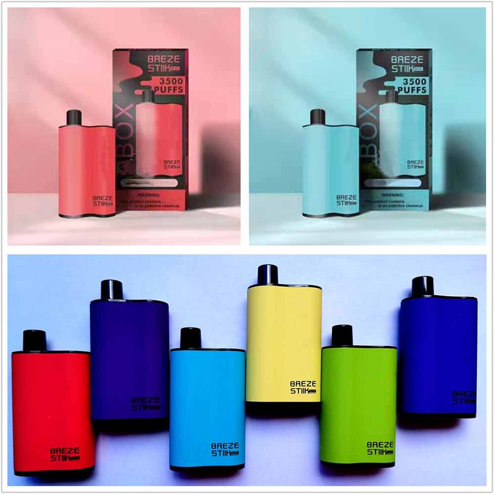 Breze Stiik Box Disposable Vapes E Cigarettes Device 900mAh Battery 3500 Puffs 7ml Pods Stick Portable Vapor Vape 6 Colors Authentic
Breze Stiik Box Disposable Vapes E Cigarettes Device 900mAh Battery 3500 Puffs 7ml Pods Stick Portable Vapor Vape 6 Colors Authentic
